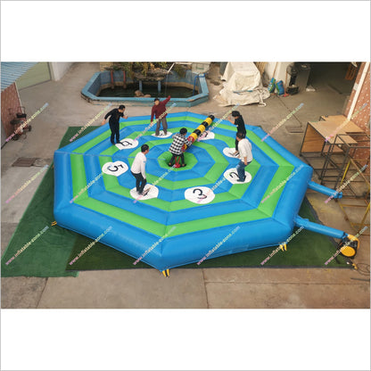 Last Man Standing Inflatable Wipeout Bike Sweeper Arm Inflatable Eliminator Sports Challenge Games