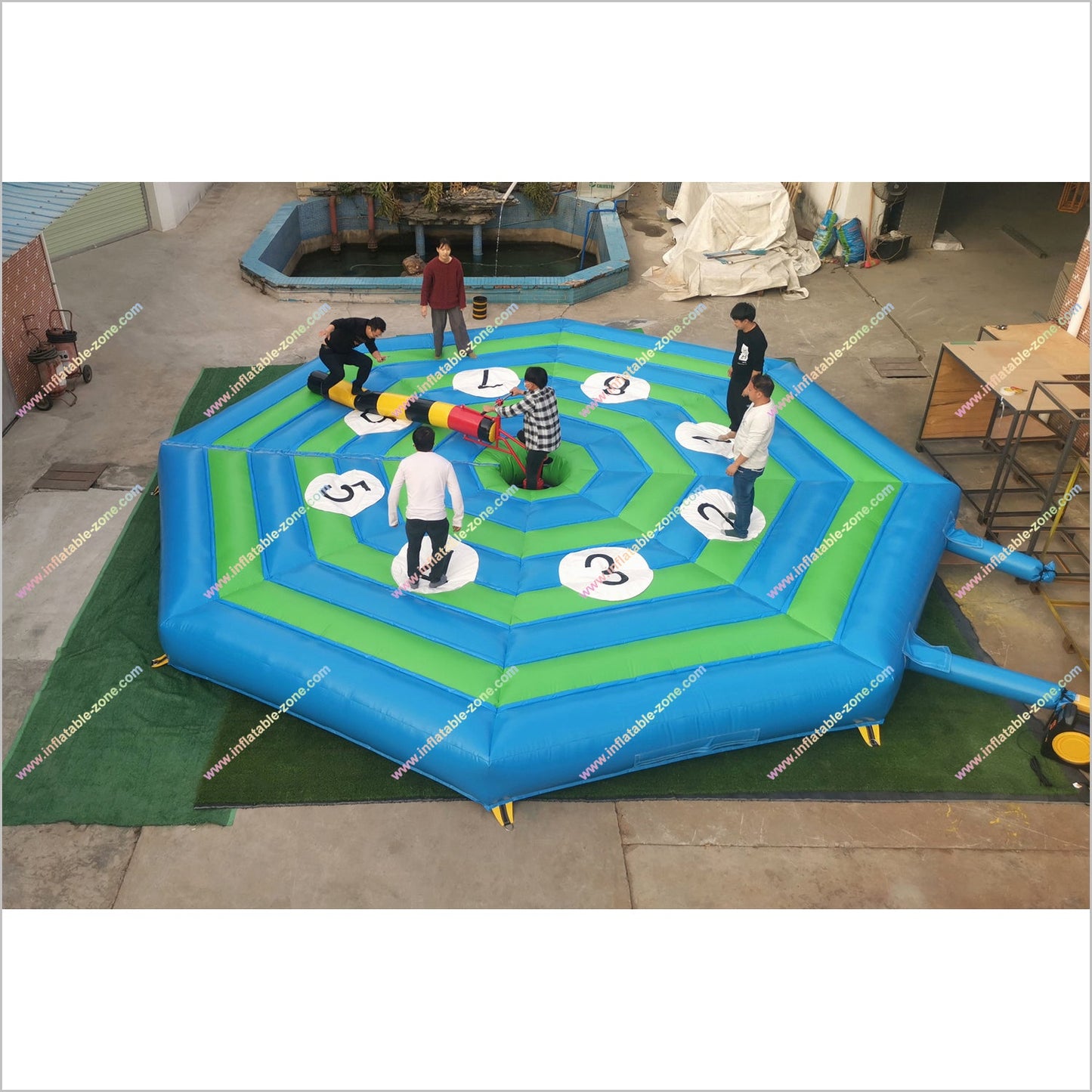 Last Man Standing Inflatable Wipeout Bike Sweeper Arm Inflatable Eliminator Sports Challenge Games
