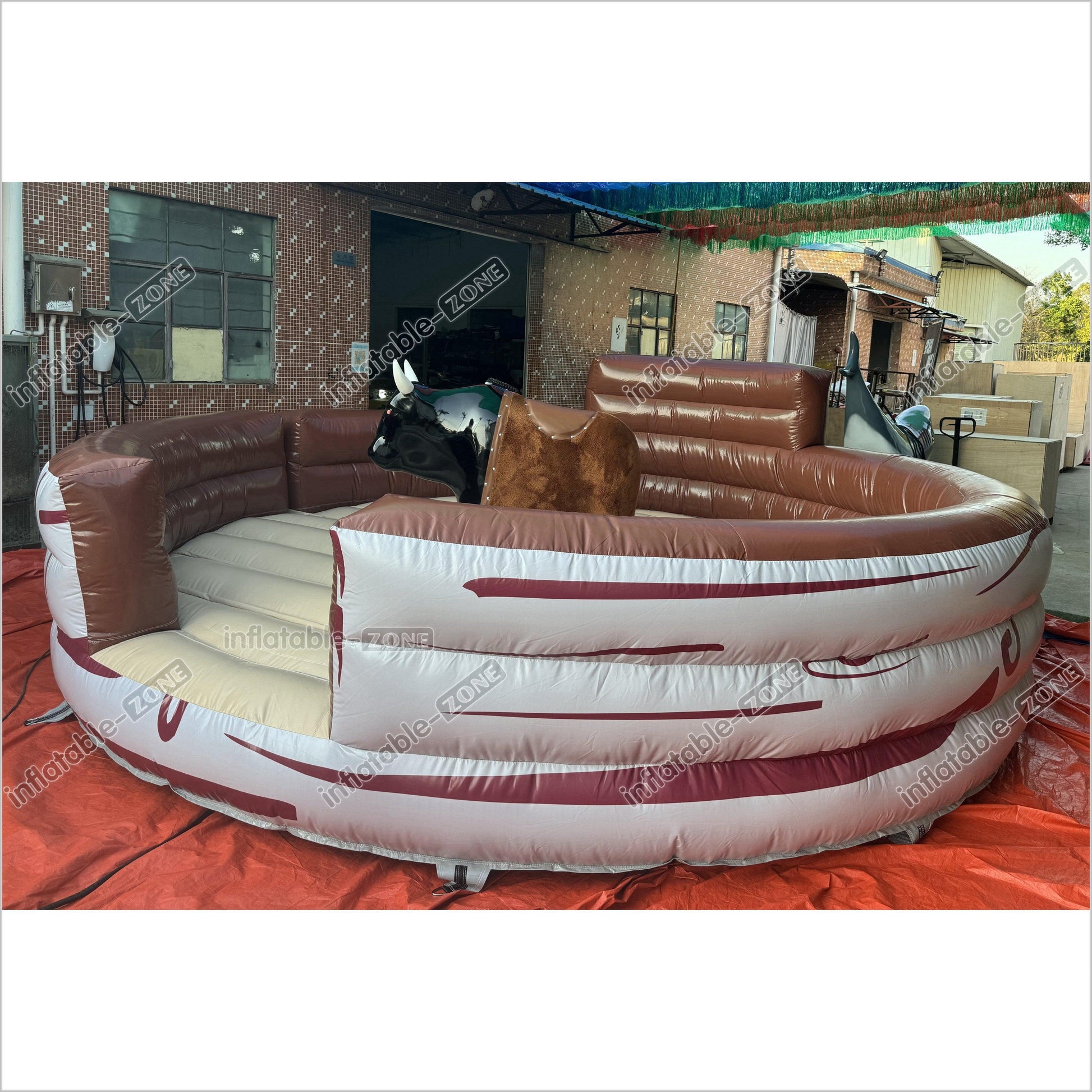 Commercial Inflatable Bull Mat Crazy Rodeo Bull Fight Inflatable Mechanical Bull Ride Sports Game - Inflatable-Zone