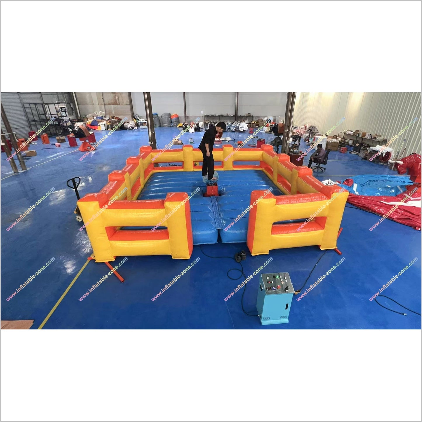 Fun Events Near Me Inflatable Mechanical Bull Arena Mattress Bullfighting Machine Inflatable Rodeo Bouncer
