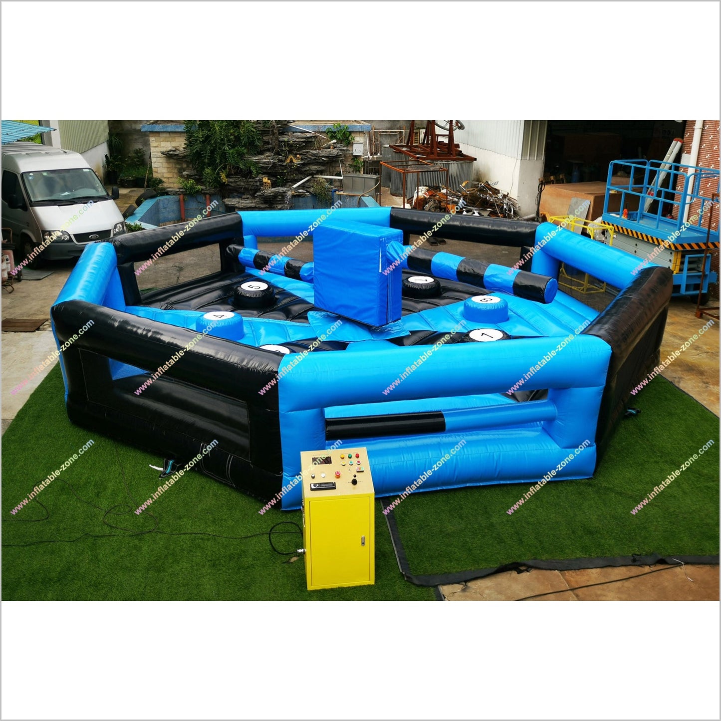 Inflatable Spinning Jump Game Wipeout Total Inflatable Eliminator Sweeper Meltdown For Youth And Adults