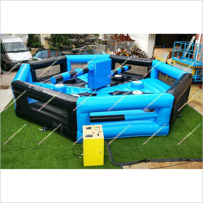 Inflatable Spinning Jump Game Wipeout Total Inflatable Eliminator Sweeper Meltdown For Youth And Adults