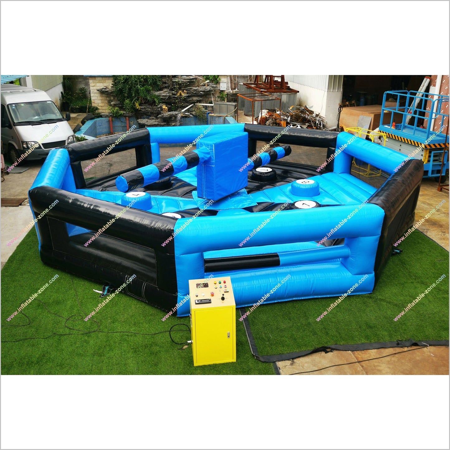 Inflatable Spinning Jump Game Wipeout Total Inflatable Eliminator Sweeper Meltdown For Youth And Adults