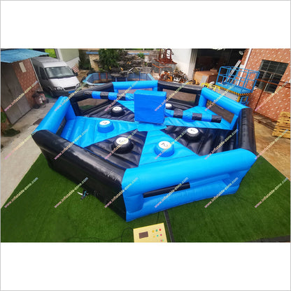 Inflatable Spinning Jump Game Wipeout Total Inflatable Eliminator Sweeper Meltdown For Youth And Adults