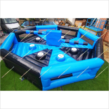 Inflatable Spinning Jump Game Wipeout Total Inflatable Eliminator Sweeper Meltdown For Youth And Adults
