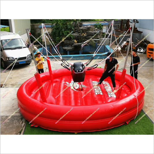 Bull Ride Inflatable Bungee Game Inflatable Rodeo Mechanical Bull Party Challenges For Adults