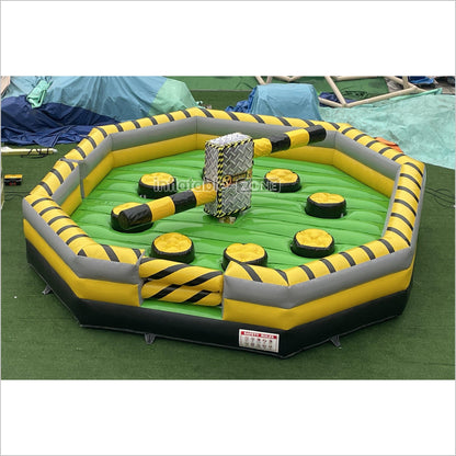 Classic Commercial Party Inflatable Meltdown Mechanical Game Inflatable Jumping Mattress Wipeout Machine - Inflatable-Zone
