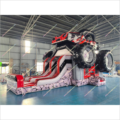 Inflatable Monster Truck Bounce House Combos Dual Lanes Bouncy Castle Slide Hire Near Me Inflatable Indoor Playground