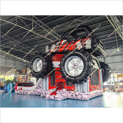 Inflatable Monster Truck Bounce House Combos Dual Lanes Bouncy Castle Slide Hire Near Me Inflatable Indoor Playground