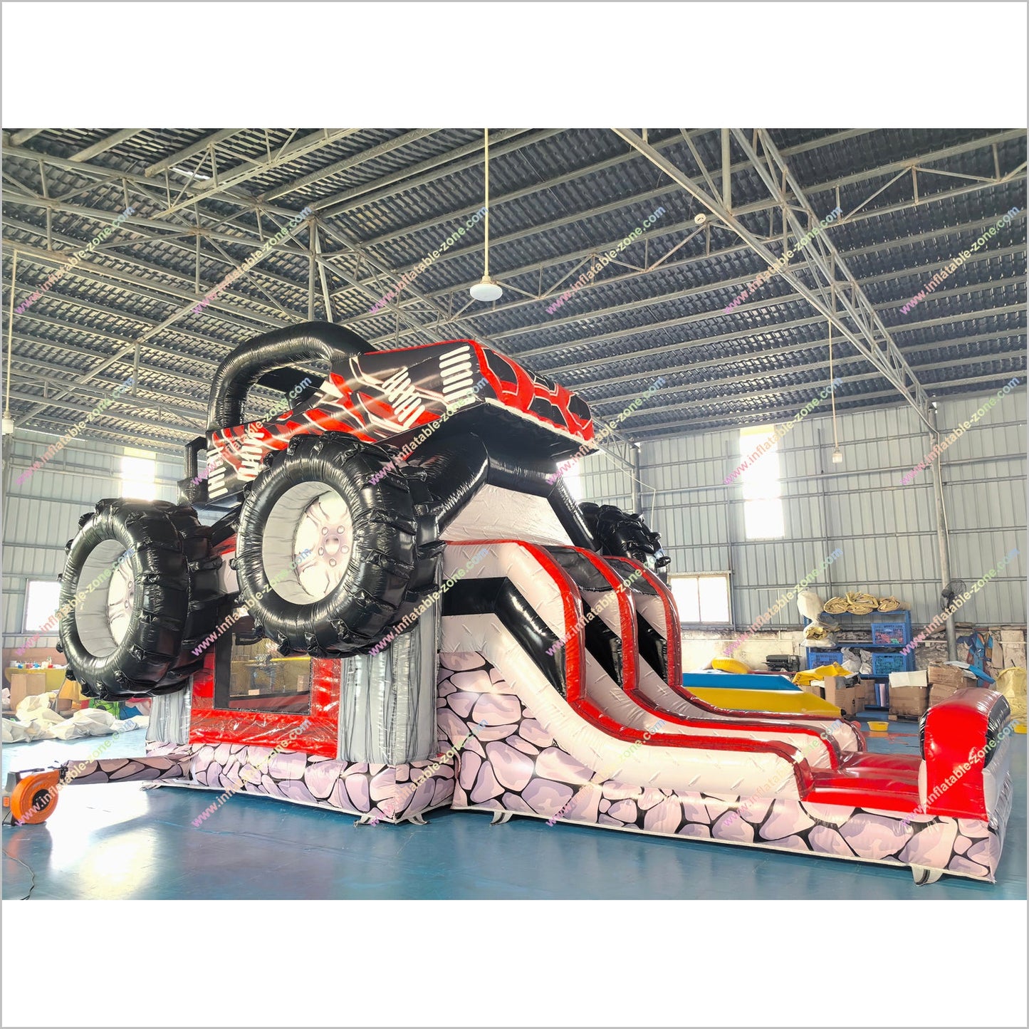 Inflatable Monster Truck Bounce House Combos Dual Lanes Bouncy Castle Slide Hire Near Me Inflatable Indoor Playground