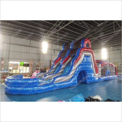 Indoor Slip And Slide Obstacle Course For Adults Swimming Pool Inflatable Assault Course - Inflatable-Zone