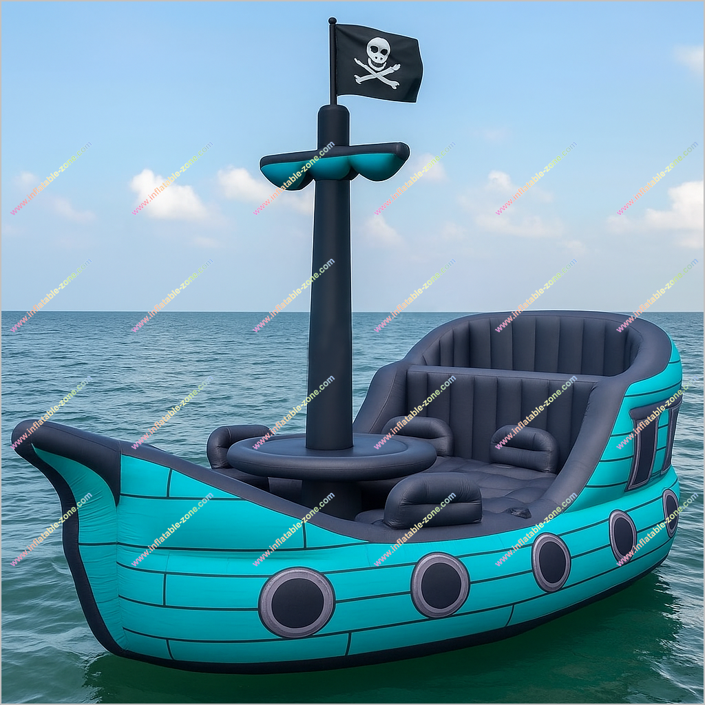 Designing Inflatable Pirate Ship Lake Float Water Exercise Equipment Pirate Cruise Ship Boat Float Inflatable Lake Toy