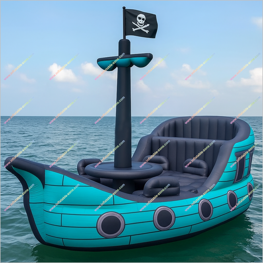 Designing Inflatable Pirate Ship Lake Float Water Exercise Equipment Pirate Cruise Ship Boat Float Inflatable Lake Toy