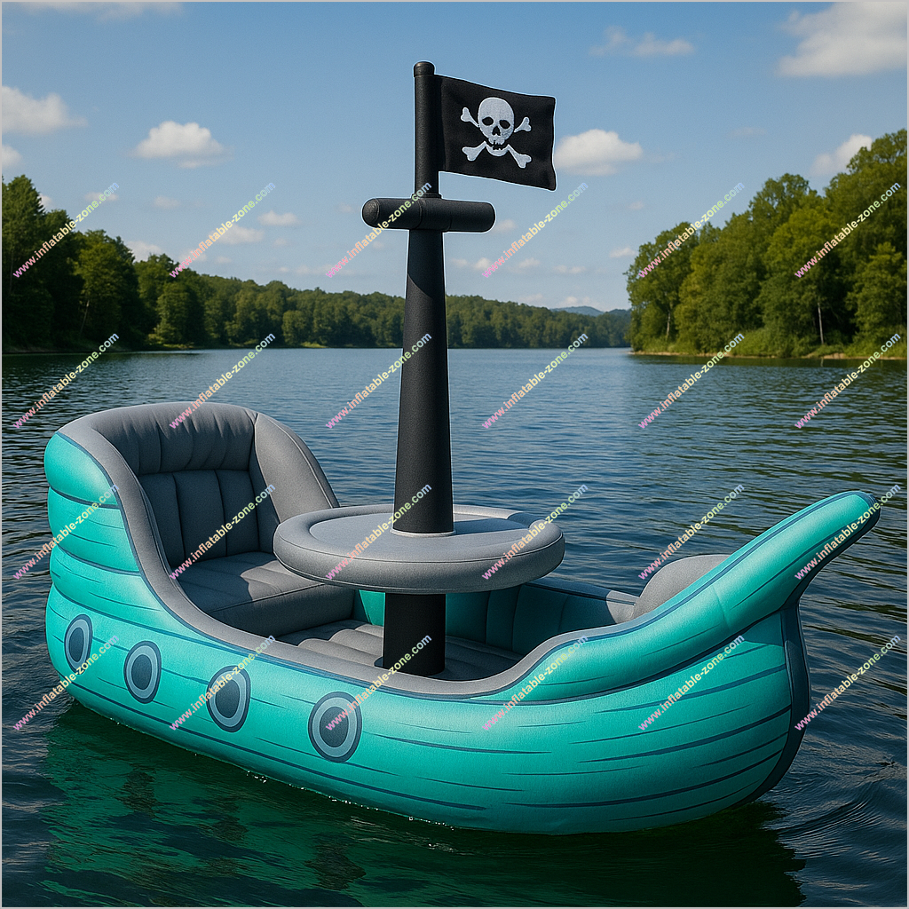 Epic Fun Inflatable Pirate Ship Lake Float Inflatable Adventure Fun Lake Floating Pirate Ship Toy