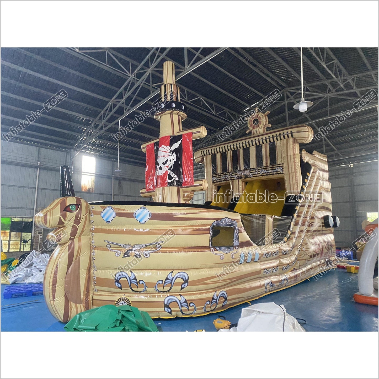Large Commercial Inflatable Pirate Ship Slide Jumping Castle Bouncy Inflatable Slide For Adults And Kids - Inflatable-Zone