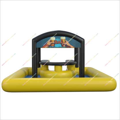 Adult Outdoor Party Games Inflatable Pool Bar Backyard Play Area Pub Pool Table Floating Tent Camping On Water