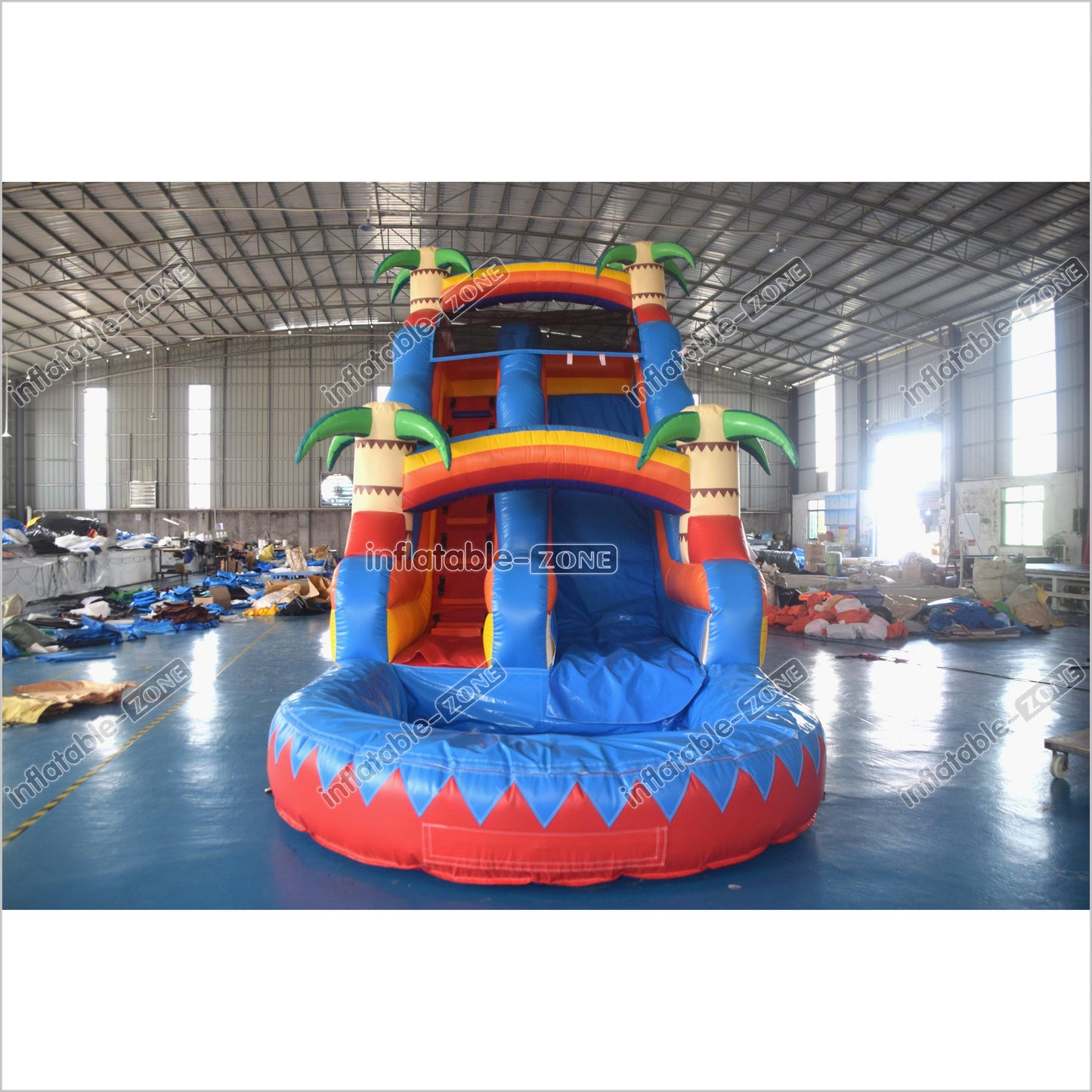 Best Inflatable Rainbow Water Slides And Pool Commercial Palm Tree Inflatable Water Slide For Party - Inflatable-Zone