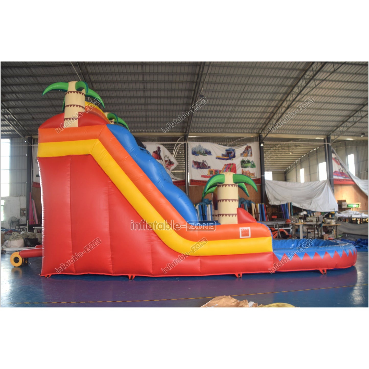 Best Inflatable Rainbow Water Slides And Pool Commercial Palm Tree Inflatable Water Slide For Party - Inflatable-Zone
