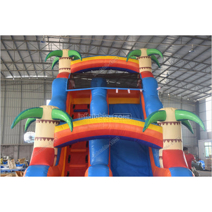 Best Inflatable Rainbow Water Slides And Pool Commercial Palm Tree Inflatable Water Slide For Party - Inflatable-Zone
