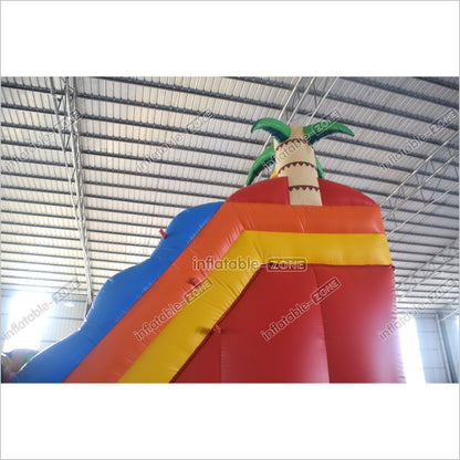Best Inflatable Rainbow Water Slides And Pool Commercial Palm Tree Inflatable Water Slide For Party - Inflatable-Zone