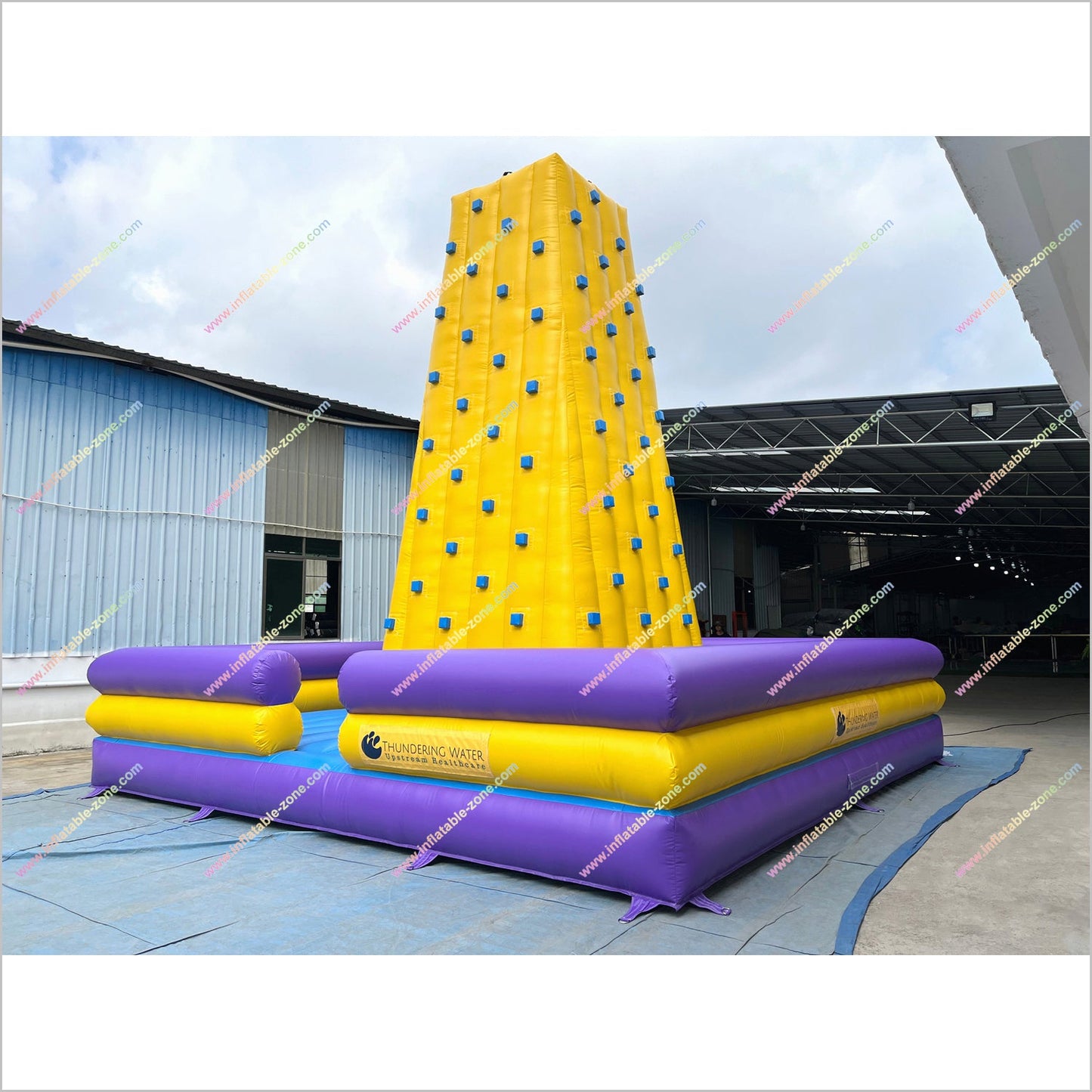 Great Amusement Park Inflatable Rock Climbing Tower Outdoor Sport Blow Up Rock Wall Inflatable Climbing Mountain Game
