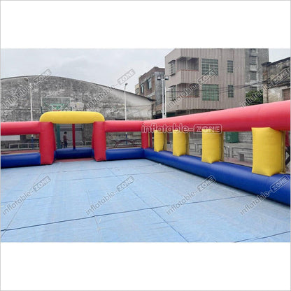 Fun Inflatable Soccer Field Pitch Big Outdoor Sport Game Inflatable Football Soap Court For Playground - Inflatable-Zone