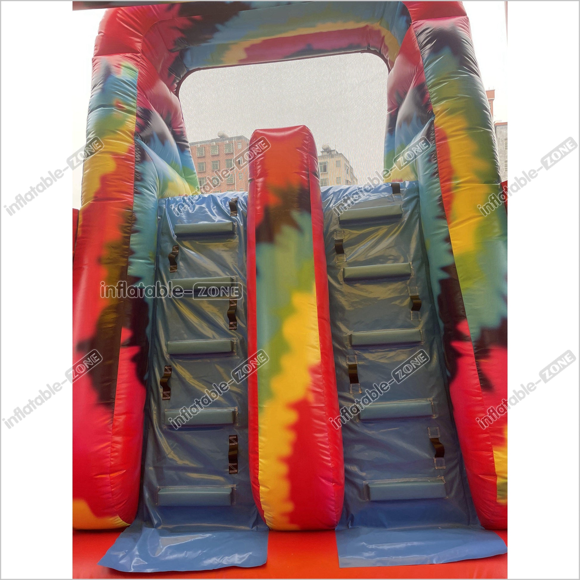 Inflatable Tie Dye Bounce House Slide Combo Jumping Castle For Kids Adults Outdoor Fun - Inflatable-Zone