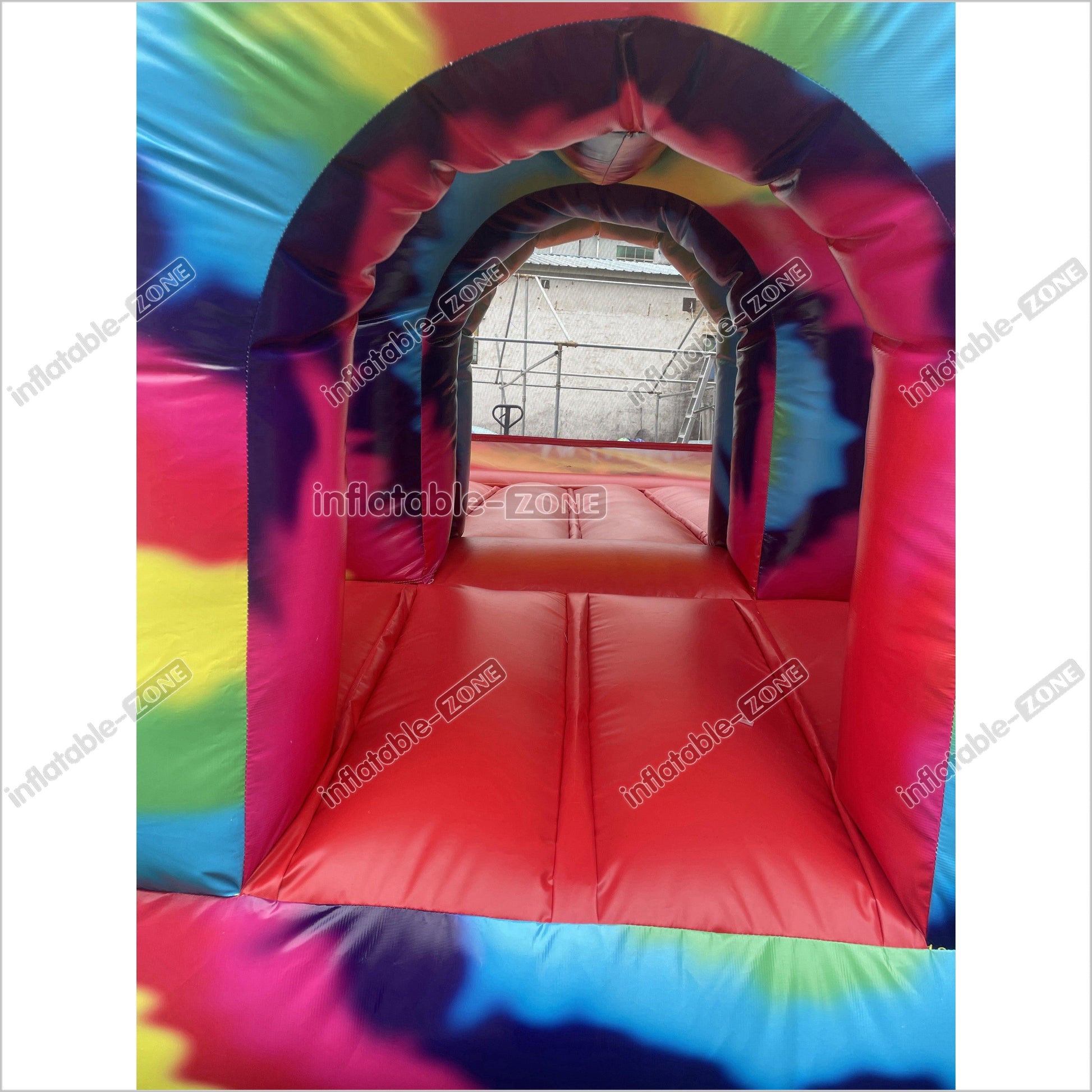 Inflatable Tie Dye Bounce House Slide Combo Jumping Castle For Kids Adults Outdoor Fun - Inflatable-Zone