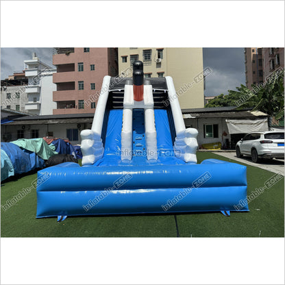 Inflatable Titanic Waterslide Splash Dual Lane Center Climb Best Backyard Water Slide Inflatable Bounce Pool - Inflatable-Zone