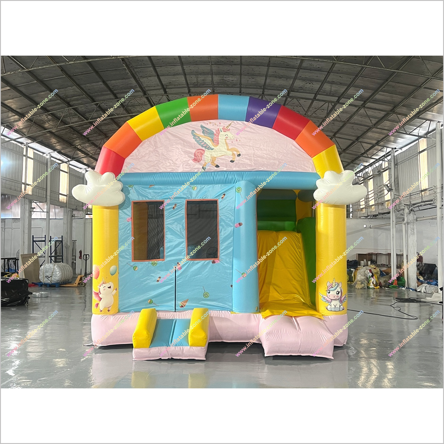 Inflatable Unicorn Jumping Castle And Slide Combo Best Bounce House Rentals Near Me Bouncy Slide For Sale