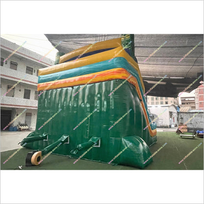 Inflatable Water Pool Slide Tiki Shot Hybrid 2-Piece Triple Lane Big Blow Up Water Slide Playground Equipment For The Home