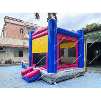 Inflatable Single Big Lane Bounce House With Slide And Pool Wet Dry Combo Inflatable Water Slide Jumping Castle Hire