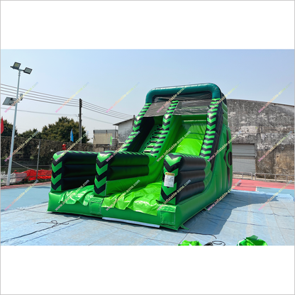 Black And Green Inflatable Water Slides Nearby Playground Play Equipment Water Slide To Pool - Inflatable-Zone