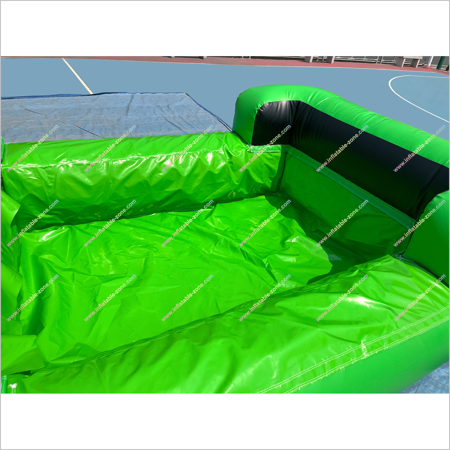Black And Green Inflatable Water Slides Nearby Playground Play Equipment Water Slide To Pool - Inflatable-Zone