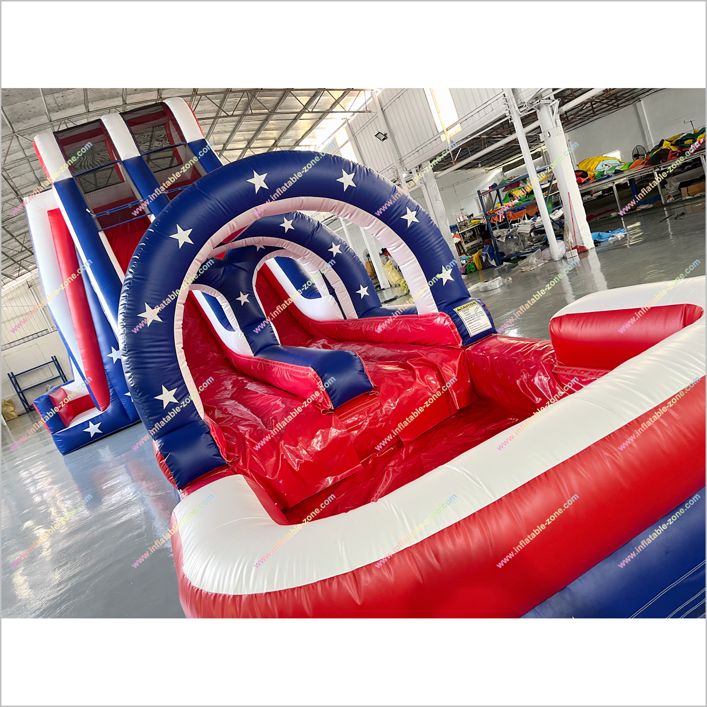 Inflatable Waterslide Rentals Near Me Arch American Flag Double Lane Slip And Slide With Pool