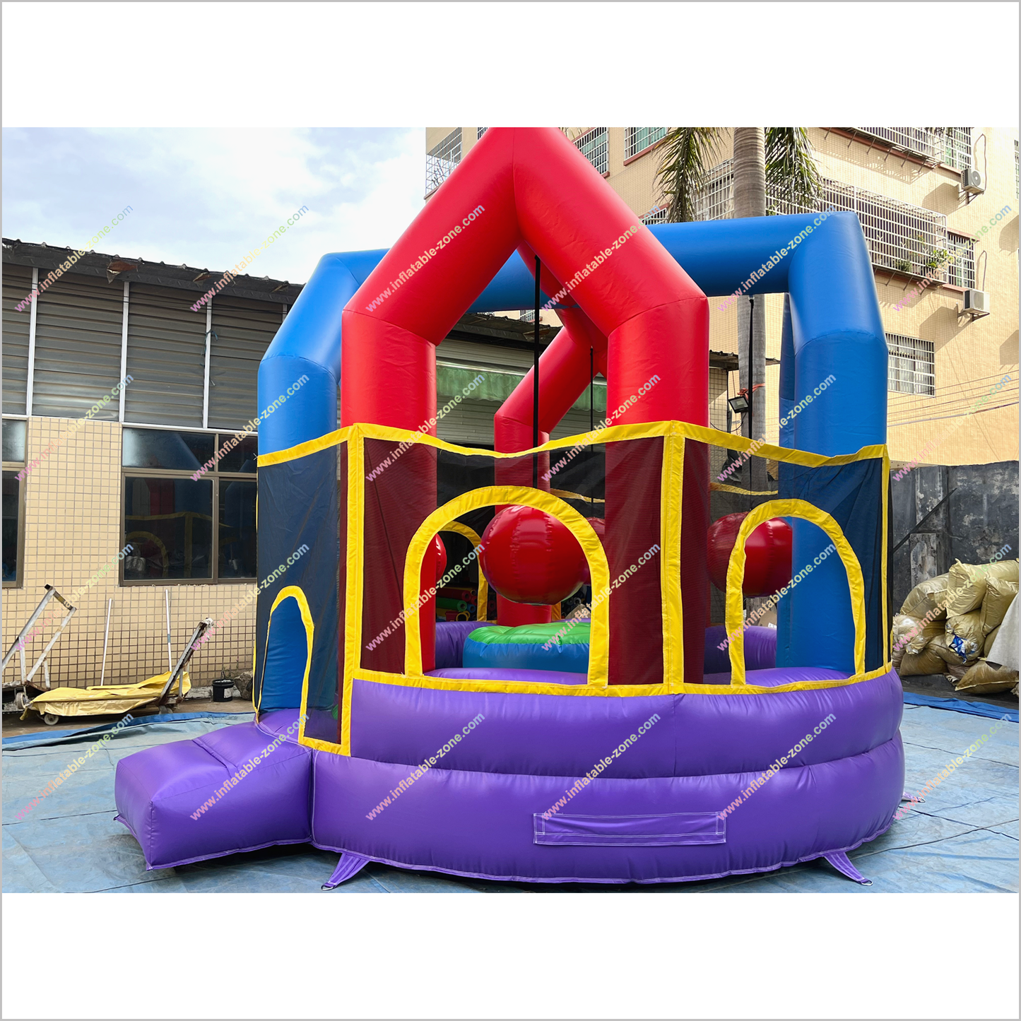 Best Interactive Inflatable Wrecking Ball Game Outdoor Sport Near Me Bounce House Wrecking Ball Party Playground - Inflatable-Zone