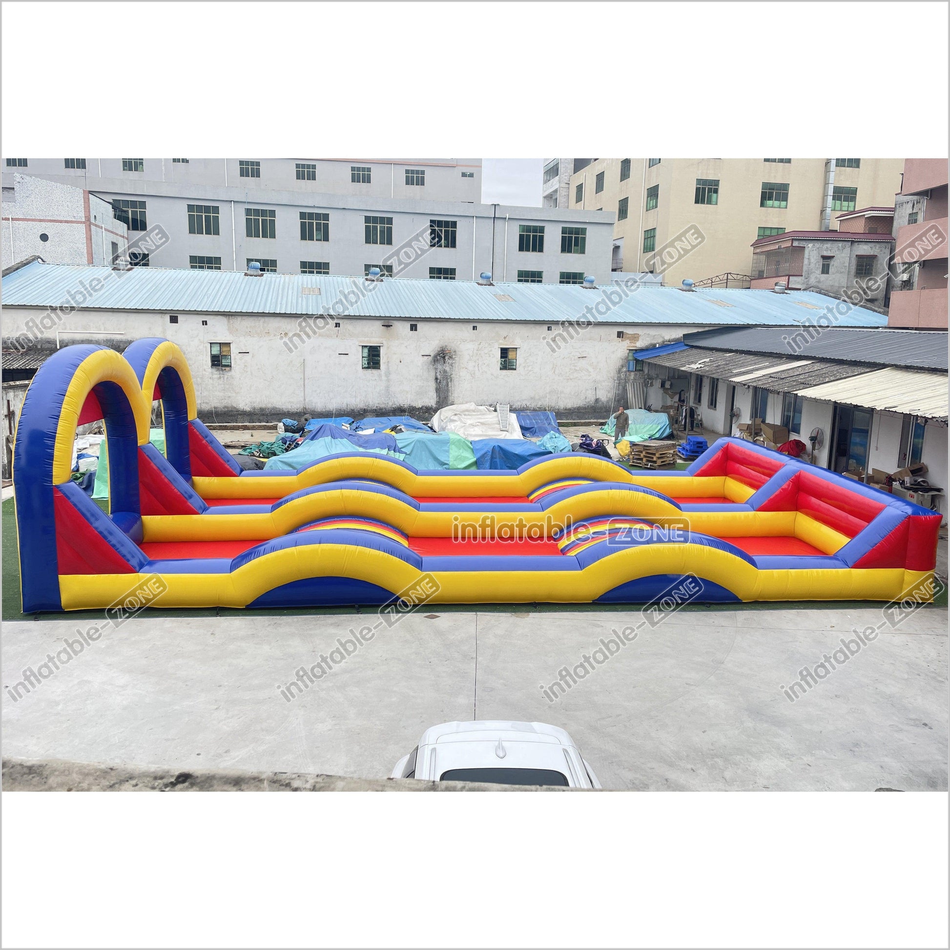 Fun Inflatable Zorb Ball Race Track Rolling Hill Great Commercial Inflatable Ramp For Zorbing Game - Inflatable-Zone