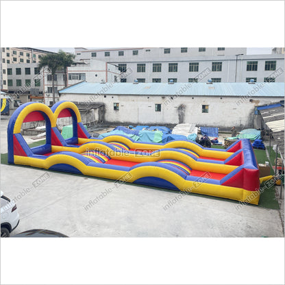 Fun Inflatable Zorb Ball Race Track Rolling Hill Great Commercial Inflatable Ramp For Zorbing Game - Inflatable-Zone