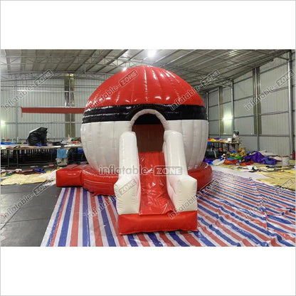 Fun Inflatable Pokeball Bouncer Jumping Pokeball Bouncy Castle With Slide For Kids And Adults - Inflatable-Zone