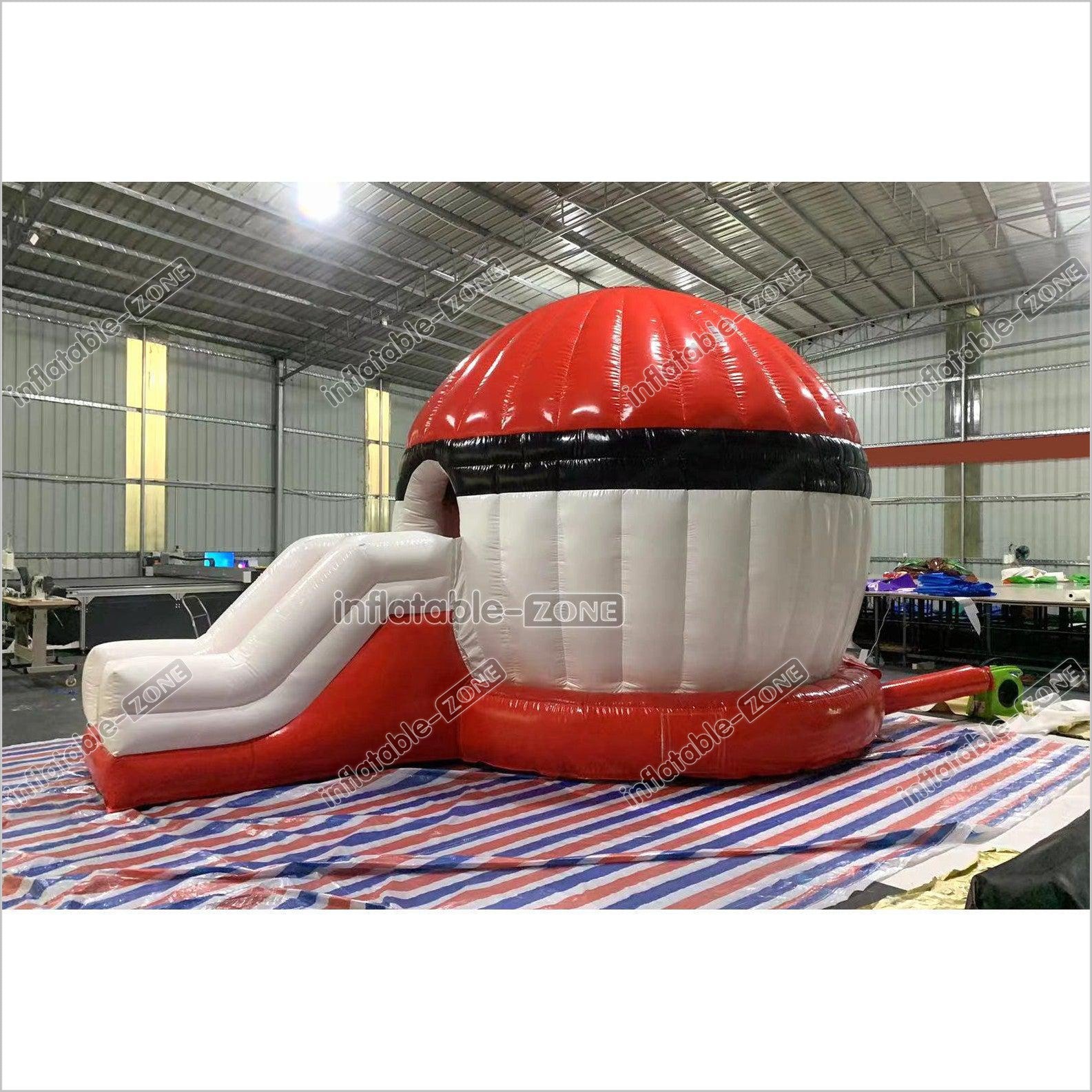 Fun Inflatable Pokeball Bouncer Jumping Pokeball Bouncy Castle With Slide For Kids And Adults - Inflatable-Zone