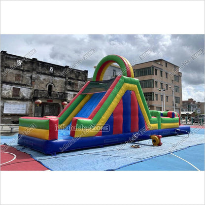 Large Inflatable Obstacle Course Playground Near Me Inflatable Slide And Rock Climbing Wall Challenge Course For Kids - Inflatable-Zone