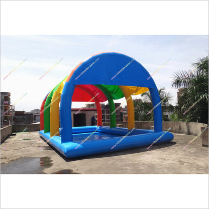 Large Inflatable Swimming Pool Safety Covers Home Playground Equipment Rectangle Inflatable Pool Tent With Cover - Inflatable-Zone
