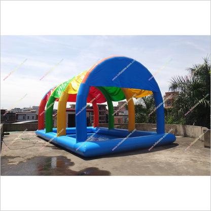 Large Inflatable Swimming Pool Safety Covers Home Playground Equipment Rectangle Inflatable Pool Tent With Cover - Inflatable-Zone
