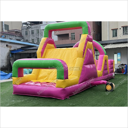 Large Obstacle Course Party Event Energy Challenge Sports Inflatable Obstacle Jumping Castle Bouncer With Slide - Inflatable-Zone