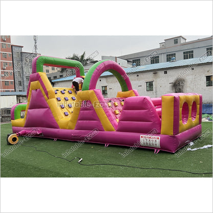Large Obstacle Course Party Event Energy Challenge Sports Inflatable Obstacle Jumping Castle Bouncer With Slide - Inflatable-Zone