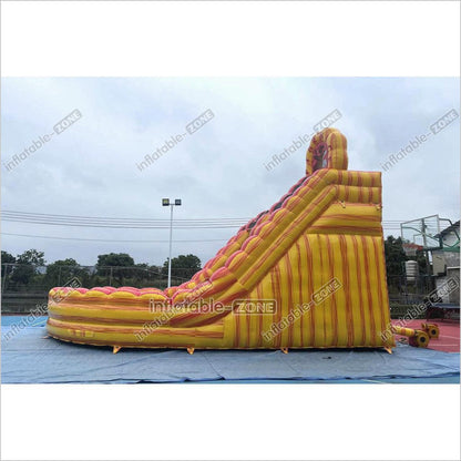 Commercial Large Water Slide Inflatable Pool Playground Dual Lane Curved Inflatable Water Slide - Inflatable-Zone