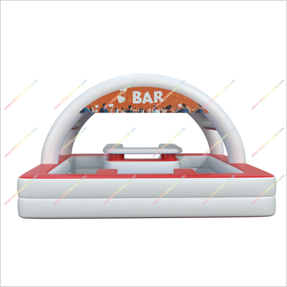 Luxury Water Inflatable Pool Bar Friends Gathering Pool Table With Bar Backyard Rental For Party