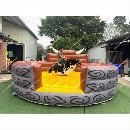 Amusement Park Ride Mechanical Bull Machine Wipeout Inflatable Rental Near Me Rodeo Bull For Sale
