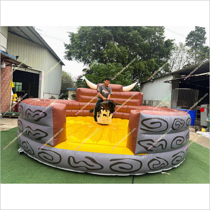 Amusement Park Ride Mechanical Bull Machine Wipeout Inflatable Rental Near Me Rodeo Bull For Sale