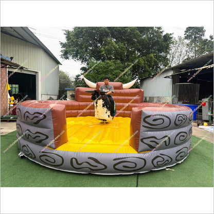 Amusement Park Ride Mechanical Bull Machine Wipeout Inflatable Rental Near Me Rodeo Bull For Sale
